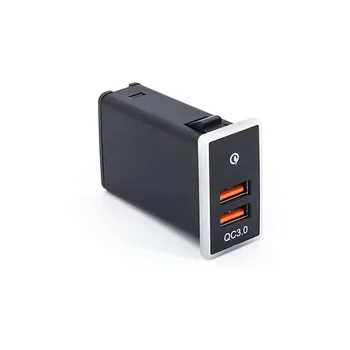1 бр. USB зарядно устройство за Кола интерфейсен конектор Двоен съединител Двоен QC3.0 Дисплей напрежение за Toyota LC77