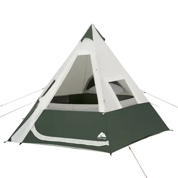 1-стаен палатка-вигвам с вентилируемым задно стъкло, Зелени Къмпинг лунните Палатки за нощуване на открито Sapos de jiraya foguras Jet кипене Лагер cook