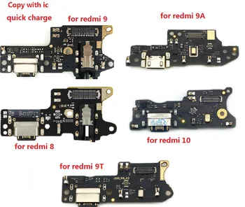 10 Бр. USB Зарядно Устройство за докинг Конектор Порт кабел за зареждане на Микрофона Гъвкав Кабел За Xiaomi Redmi 9 9А 9В 9T 8 8A 10В 10 Prime 10A