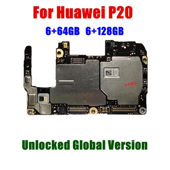 100% Отключена за дънната платка HuaWei P20 Оригинална логическа такса дънна Платка с пълен набор от чипове Система Android 64 gb 128 GB ROM 4 GB RAM