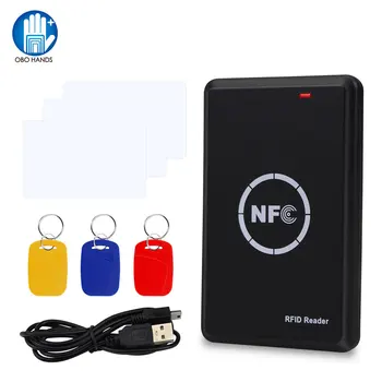 125 khz 13,56 Mhz RFID Фотокопирна Машина NFC Четец за смарт карти Писател Криптирана Ключодържател Програмист USB UID ID IC T5577 EM4305 Карта