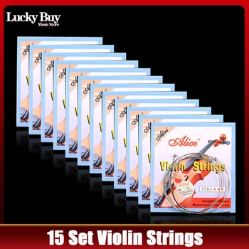 15 комплекти Скрипичных на струните E A D G за Violino 4/4 Струни A703 Alice Strings Аксесоари за цигулка