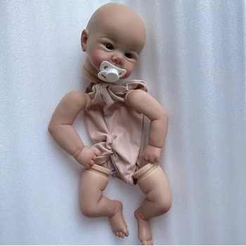 19 Инча(а) А) Оцветени bebe reborn reallista САМ на Празна Комплект за Кукли Reborn Baby Juliette Мек Винил САМ Детайли Кукли в Разглобено Формата на