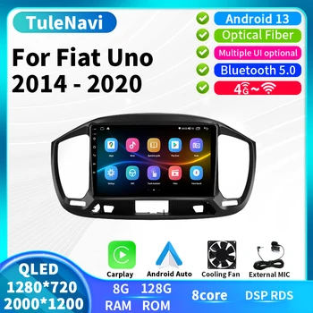 2 Din Авторадио Стерео за FIAT UNO 2014-2020 GPS Навигация Авто Мултимедиен Плейър WIFI Авторадио Главното устройство Android Аудио