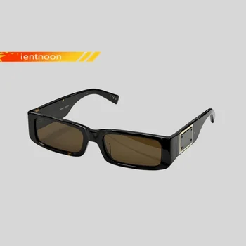 2023 Висококачествени Футуристични Правоъгълни Ацетатные Слънчеви очила За жени, Марка Дизайнерски лятна мода за господа, Слънчеви очила