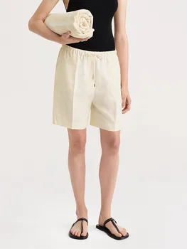 2023 Летни дамски панталони дантела, Еластичен Ежедневни дамски шорти на съвсем малък, с висока талия и джобове
