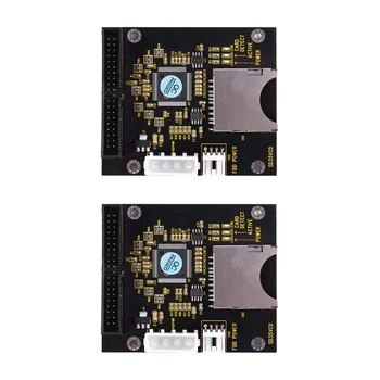 2X SD SDHC, SDXC и MMC карта за IDE 40PIN 3.5-инчов адаптер штекерный