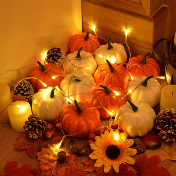 32 Бр. Изкуствена тиква, есенни листа, украса за празник, парти в чест на Хелоуин, градински маса, аксесоари за дома d ' хелоуин