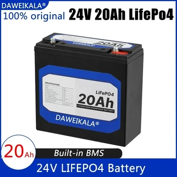 De Batería fosfato de hierro y litio LiFePO4 de 24V y 20Ah, batería BMS integrada para sistema de energía Solar, Motor de arrast