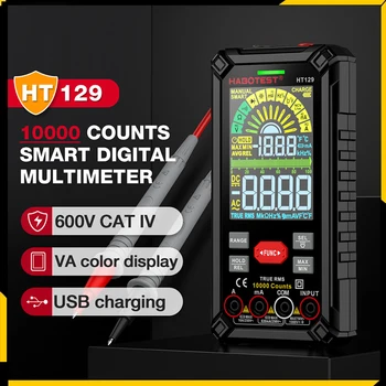 HT129 USB Акумулаторна Интелигентен цифров мултицет 10000 Точки ac/dc на напрежение, ток, Предпазители, капацитет, устойчивост