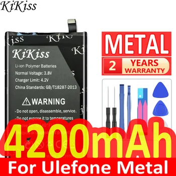 KiKiss METAL Замяна Батерия за мобилен телефон 4200mAh За Ulefone Metal Smart Phone Литиево-Полимерни Акумулаторни Батерии