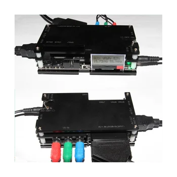 OSSC-съвместим конвертор, комплект адаптери за сканиране с играта, окабелен за ретро-конзоли за игри, штепсельная вилица САЩ/ЕС/Великобритания/AU