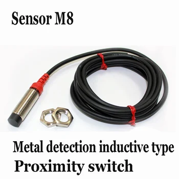 Автоматично индукционный кръгла сензор за близост серия M8 IP67, трехпроводной сензор за откриване на метал, без контактен ключ индуктивни тип