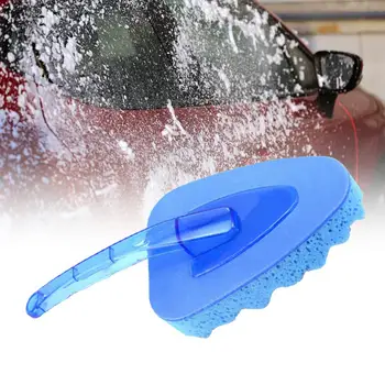 Автомобилна подобно на гъба, четка, високоефективен инструмент за измиване на автомобила със силна водопоглощением, многоцелеви син инструмент за почистване на прозорци и врати за кола