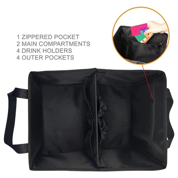Автомобилна чанта за съхранение, кутия с множество джобове, универсален автомобилен организатор на задния панел