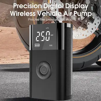 Безжичен Интелигентен авто Надуваем помпа Mini С led лампа За автомобил, мотоциклет, велосипеди, Топки за гуми, Въздушен компресор, В помпата