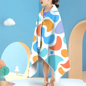 Быстросохнущее плажна кърпа с ярък дизайн, Детски хавлии за плаж, бързо впитывающая влагата, бързосъхнеща Преносима шал за гмуркане, къпане на деца