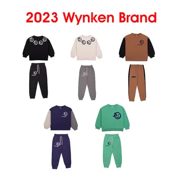 В наличност 2023 Новост AW Wyn С Оригинален Етикет, Комплекти, Блузи с штанами За момчета и Момичета, детски Комплекти за Есента на дрехи с Модерен Принтом, Wynken