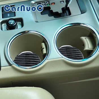 Декоративни панел на конзолата за превозното средство; поставка за Чаши за Toyota Highlander 2008-2013; интериорни Аксесоари от въглеродни влакна