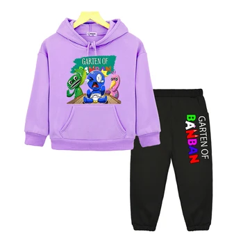 Детски бутикови дрехи Garten of Banban, комплекти толстовок с качулка и шарките на аниме, мек вълнен плат пуловер, Есенни комплекти, детски дрехи за момчета и момичета