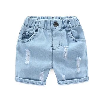 Детски къси панталони Летни дънкови шорти за момчета, ежедневни модни шорти за деца, Детски панталони на четвърт, Детски дрехи от 2 до 10 години