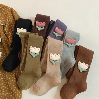Детски чорапи За момичета, Чорапи, Чорапогащи от 1 до 12 години, Бебешки Дълги Чорапи, Гамаши 2023, Есенно-зимна топла Долната облекло