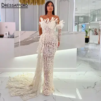 Елегантна вечерна рокля с едно рамо в Дубай за жени 2023, Тюркоазено, Луксозно, расшитое мъниста, Дълга вечерна рокля за абитуриентски и сватбени партита