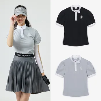 Женска тениска за голф с къси ръкави SOUTHCAPE, быстросохнущий трикотаж, лятна нова дамски дрехи за спорт на открито 골프 여름 여성복