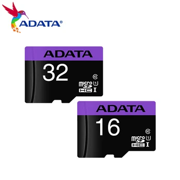 Карта памет ADATA Micro SD Card 32GB Лилава Карта памет C10 Micro SDHC Карта Class 10 Карта U1 16GB TF Card за смартфон
