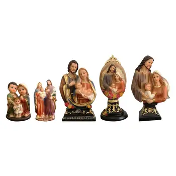 Колекция от статуи на Майката на Мария, Настолна витрина, Декоративна религиозната скулптура за всекидневната, кола, Спални, рафтове, къща