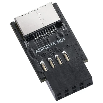 Конектор за свързване на предния панел USB 2.0 USB 9Pin към USB 2.0 Type-E Вътрешно адаптер за дънната платка