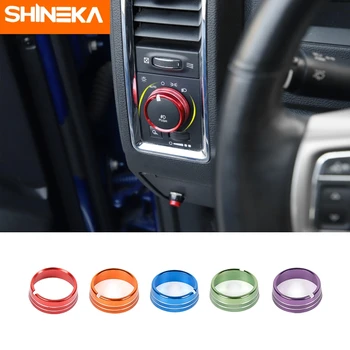 Корнизи за интериора SHINEKA за Dodge RAM, Бутон за включване на автомобилните фарове, Декоративни пръстен, капак за Dodge RAM 1500 2010-2017