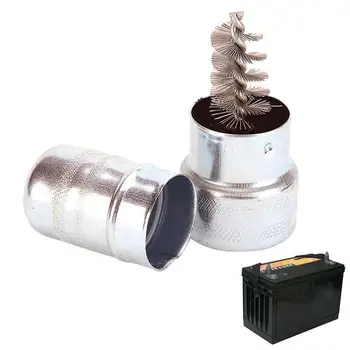 Метална четка за акумулатора Четка за клемм Батерията Антикорозионна Шайби Протектор Влакна И четка за почистване на автомобил