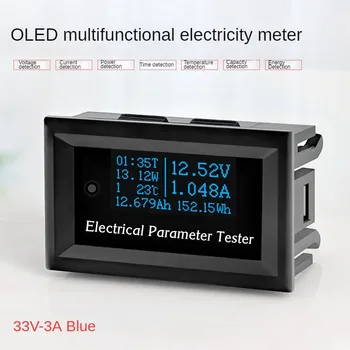Многофункционален OLED-волтметър, амперметър, електромера, термометър, таймер, тестер капацитет на батерията
