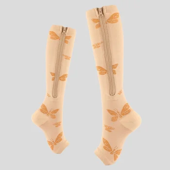 Мъжки И женски Футболни Чорапи с цип, с високо качество на Компресия чорапи за спорт на открито, Комини