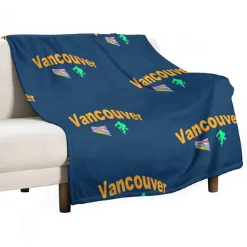 Нов Ванкувър. Канадското хоккейное одеяло с абстрактен дизайн, изискан одеяло на многоцелеви