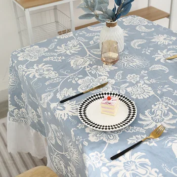 Нов Модерен минималистичен правоъгълна маса за хранене от плат американския дантела, прахоустойчив и противоскользящий текстилен подложка за журнального маса MF600