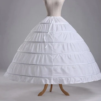 Нова Бяла Долна пола с кринолином на 6 обручах За Бални слипов, Рокля за Сватбата на по-Долните Прагове, Дълга реколта поли