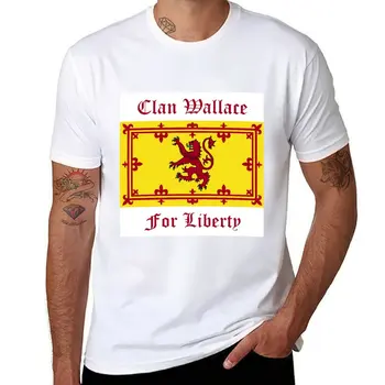 Нова тениска от Уолъс - Scottish Clan, тениска блонди, облекла в стил хипи, тениски за мъже