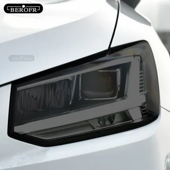 Нюанс на фаровете на автомобила, черна защитно фолио, прозрачен стикер от TPU За Audi Q2 SQ2 2016-Сега 2020, аксесоари 2 бр