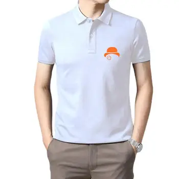 Облекло за голф мъжки, Модерен стил, Лятна мъжка ръчна orange филм, памучен тениска-поло с къс ръкав и забавно принтом за мъже