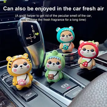 Освежители за въздух в карикатура кола Shiba Inu, творчески сладък предпазна скоба за отдушник, декоративни, за автомобил, suv, домашна кола, автомобил камион