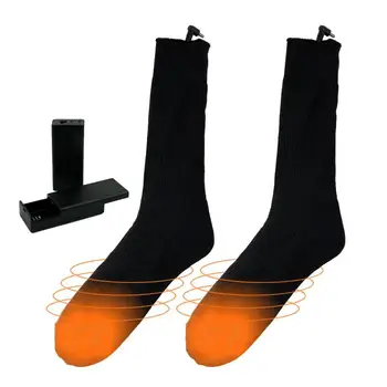 Отопление термоноски Термонагревательные Чорапи Акумулаторни по-Голяма Площ на Отопление на Топли Чорапи на краката си За Къмпинг Туризъм, скално Катерене