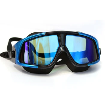 Очила за плуване за възрастни, Фарове за Очила за гмуркане HD, силиконови очила за вода в голям рамки за жени и Мъже