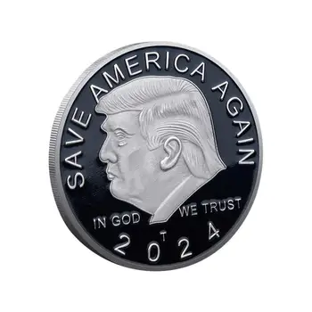 Президентът на Тръмп Монета 2024, Икони за събиране, Позлатени Декоративен Аксесоар За колекционери, Празнична украса