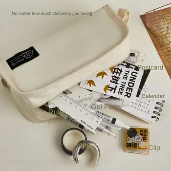 Преносима чанта за писалки с Голям капацитет INS Лекота Обикновен молив случай Креативна чанта за съхранение на канцеларски материали Прекрасен Студентски подарък