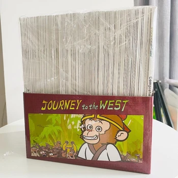 Пътуване на Запад, английска версия, само 108 книги, дръжка за четене с опора, книги за детски разкази