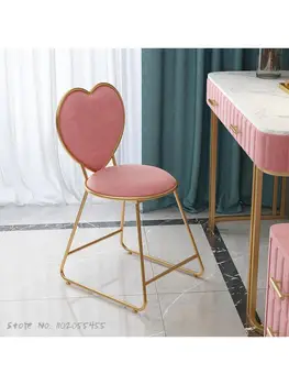 Скандинавски чист столче за грим знаменитост, на облегалката на стол за маникюр, лък, стол за спални ins, стол за момичета, модерна лекота