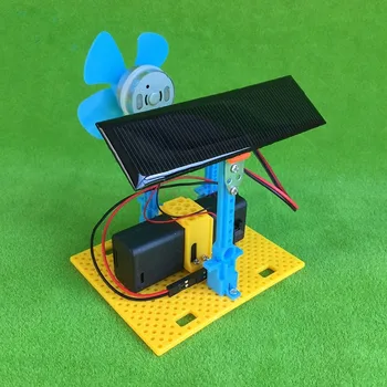Слънчев led fan технология на натрупване на енергия, малка производствена измишльотина, материал за физически експеримент, ръчни иновациите, обучението по физика