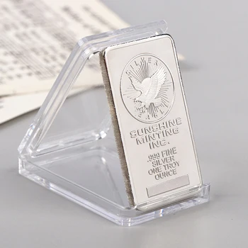 Съединените Щати Швейцария 1 унция сребро блок Колекция възпоменателни монети сувенири с прозрачна кутия Абсолютно нова